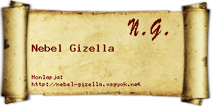 Nebel Gizella névjegykártya
