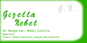 gizella nebel business card